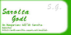 sarolta godl business card